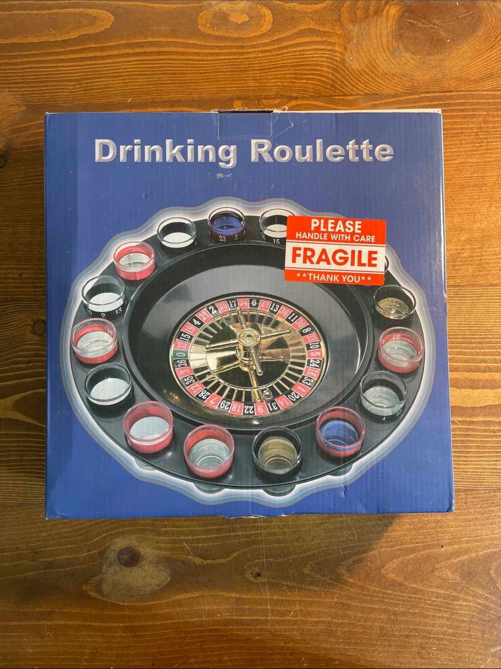 Sealed NIB Drinking Roulette game.  16 shot glasses.  Fun for parties! Brand NEW
